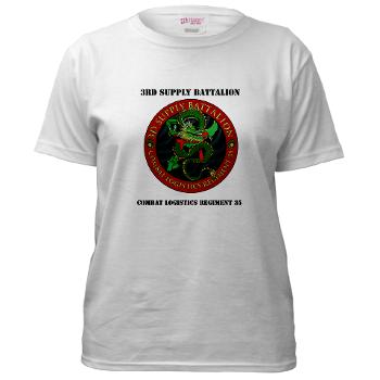3SB - A01 - 04 - 3rd Supply Battalion with Text - Women's T-Shirt
